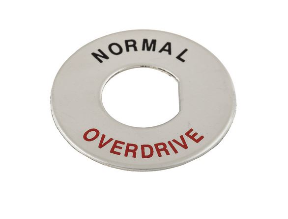 Chrome escutcheon overdrive switch