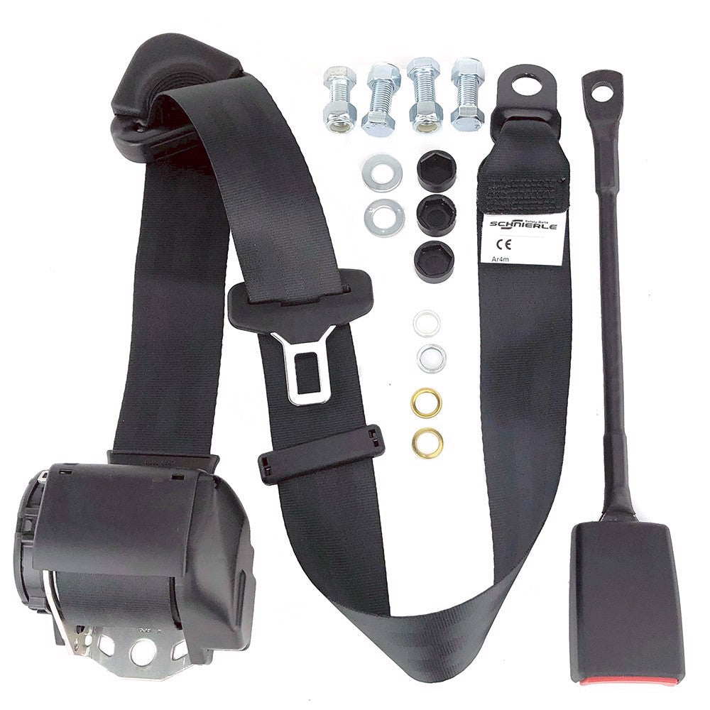 Image showcasing Retracting Seat Belt with 300mm Long Stalk – Classic Car Accessories