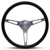 Steering Wheel Poly 15" Classic Brushed Alloy Slotted