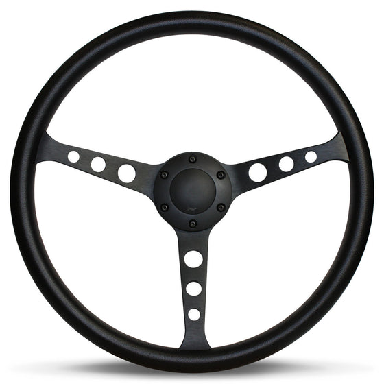 Steering Wheel Poly 15" ADR Classic Black Alloy With Holes