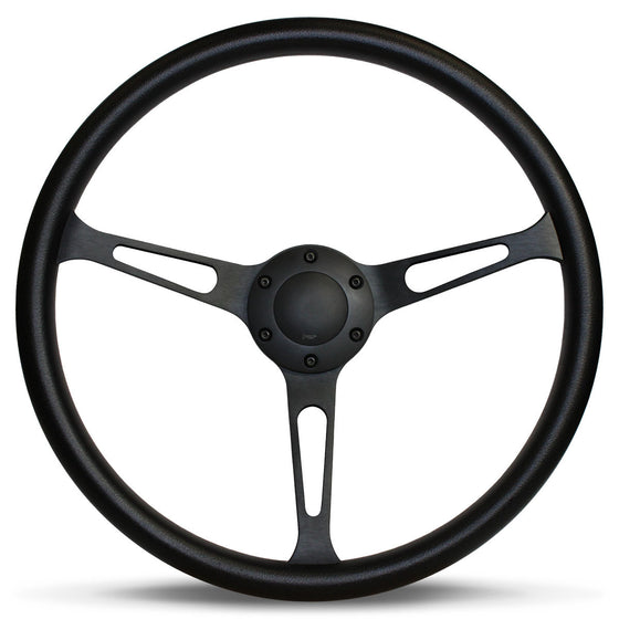 Steering Wheel Poly 15" Classic Black Alloy With Slots