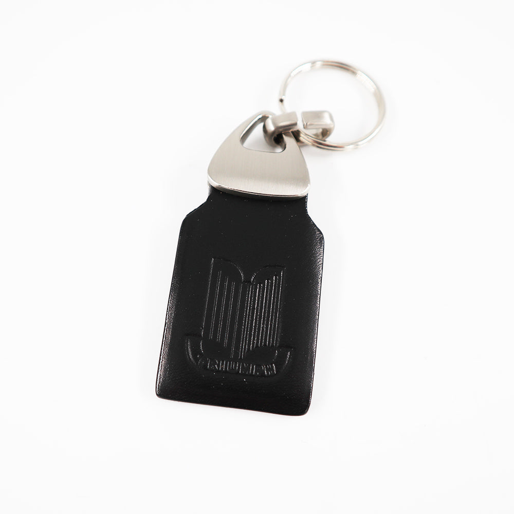 Triumph Black Leather Key Ring