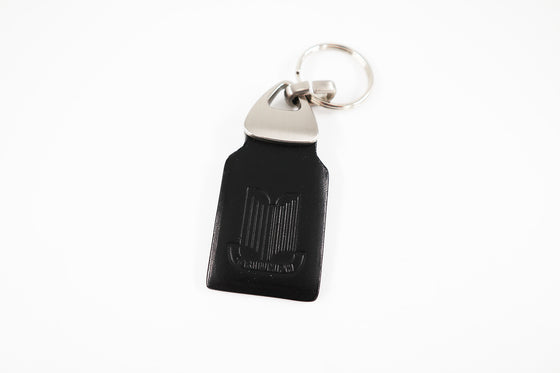Triumph Black Leather Key Ring