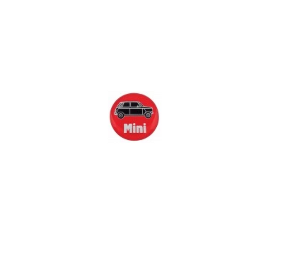 Mini small gear knob badge