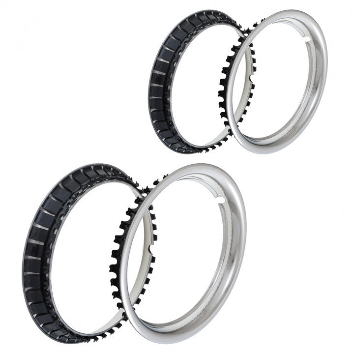 Wheel Trim Set, 14", chrome, 4 pieces