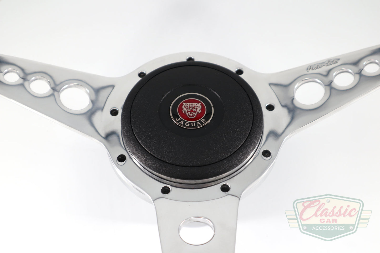Bộ phụ kiện đánh bóng Moto-Lita với tâm màu đen - Jaguar