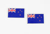 New Zealand Enamel Badges - Pair