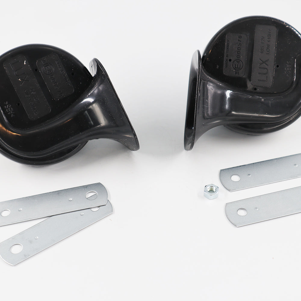 Twin Terminal Black Horns - Pair