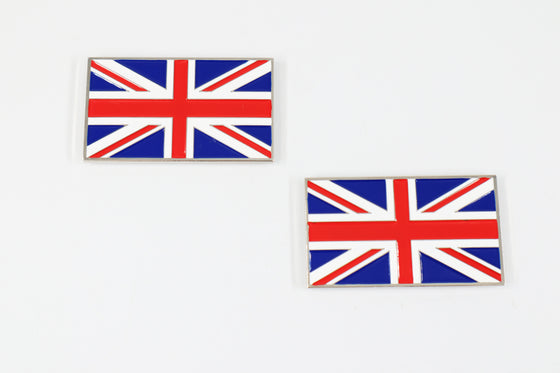 Union Jack Enamel Badges - Pair
