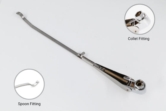 Tex Wiper Arm - Adjustable Length - Spoon 5.2mm, Collet 1/4"